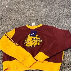 Champion Maroon & Gold Bulldog Graphic Crewneck Sweatshirt